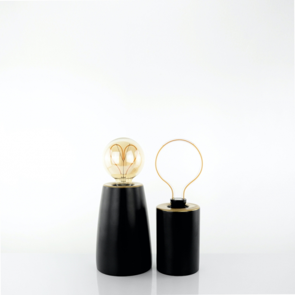 lampada minimal gold black