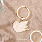 Portachiave colomba oro - Bomboniere Claraluna