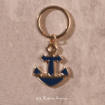 Portachiave ancora oro - Bomboniere Claraluna