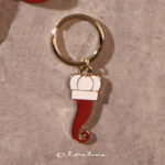 Portachiave cornetto oro - Bomboniere Claraluna