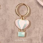 Portachiave mongolfiera oro - Bomboniere Claraluna