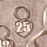 Portachiave "25" silver - Bomboniere Claraluna