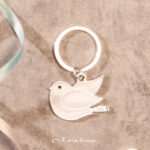 Portachiave colomba silver - Bomboniere Claraluna