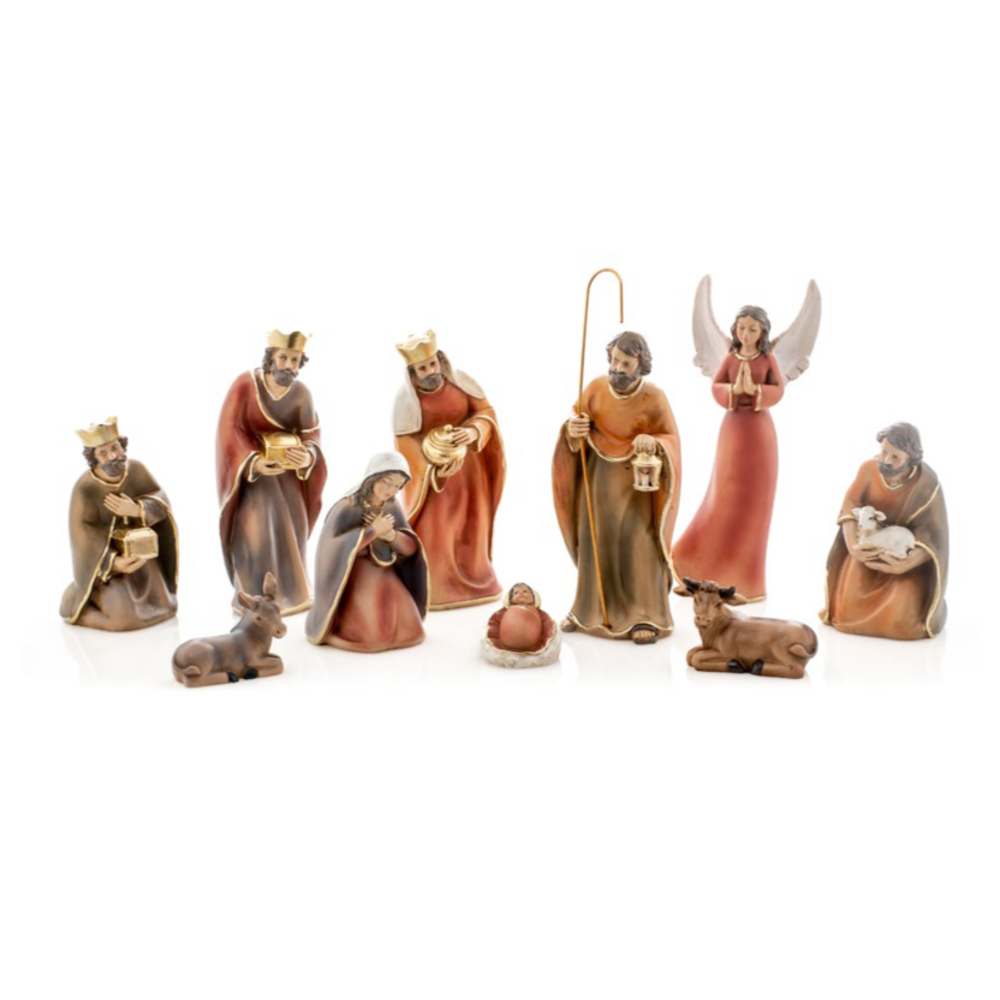Presepe 10 pezzi in poliresina - Evviva