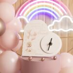 Orologio cuore orsetto rosa - Bomboniere Claraluna 2024