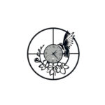 Orologio da parete COLIBRI Dim. 45 cm nero-bianco marmo