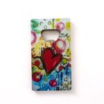 Apribottiglie calamitato in legno decoro cuori