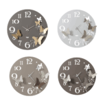 Orologio da parete Farfalle e fiori in 4 versioni - Arti & Mestieri