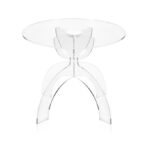 Tavolino moderno trasparente Tessara tondo - iPlex