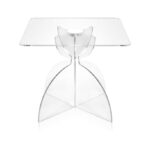 tavolino moderno trasparente quadrato