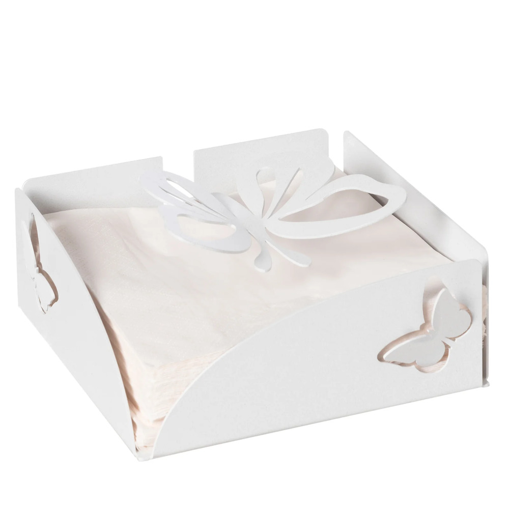 Portatovaglioli moderno Farfalloso bianco - Arti & Mestieri