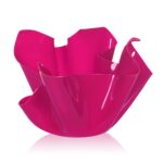 Vaso moderno in plexiglass fuxia "Drappeggi" - iPlex