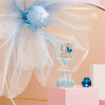 Clessidra piccola azzurra con cuore - Bomboniere Claraluna