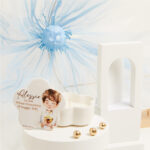 Candela fiore Prima Comunione azzurra - Bomboniere Claraluna