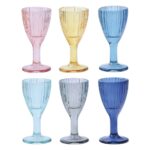 set sei calici colorati