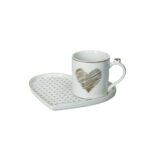 Mug con vassoio cuore Amore Mio - Bomboniere Brandani