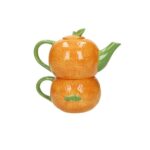 Teiera con tazza arancio - Bomboniere Brandani