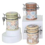 Barattolo in Ceramica Decorato  Ermetico – Linea Corinto