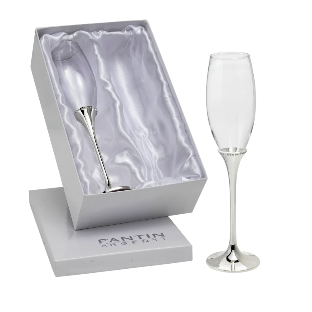 Flute liscio con strass