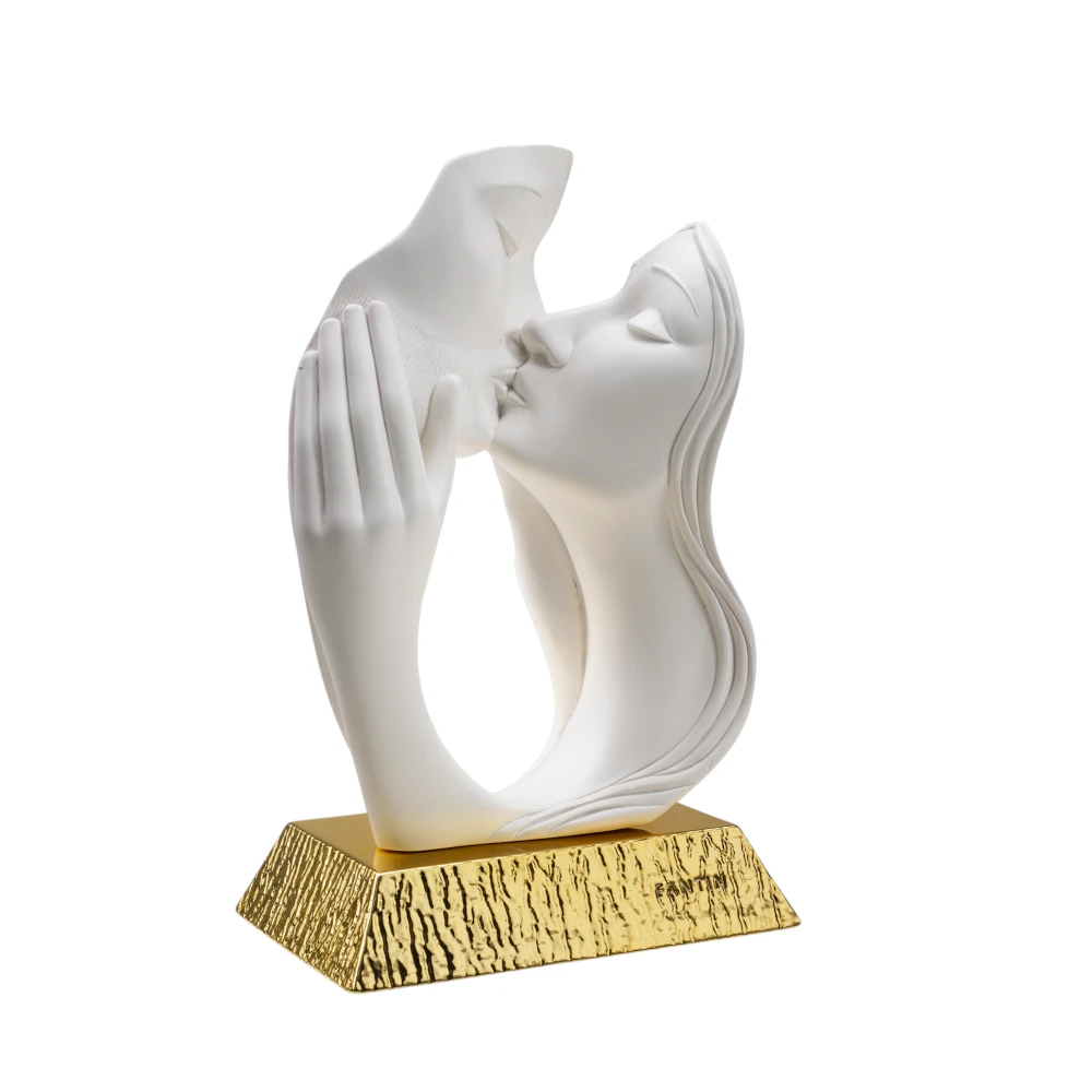 Bacio Bianco con Base Oro Fantin Argenti