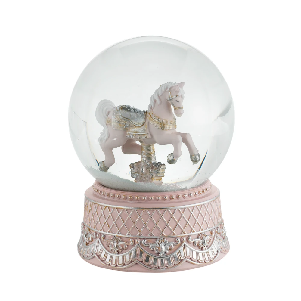 Palla di vetro carillon cavallo - Fantin Argenti