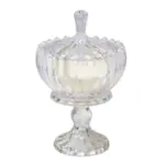Alzata in Cristallo con Candela Profumata