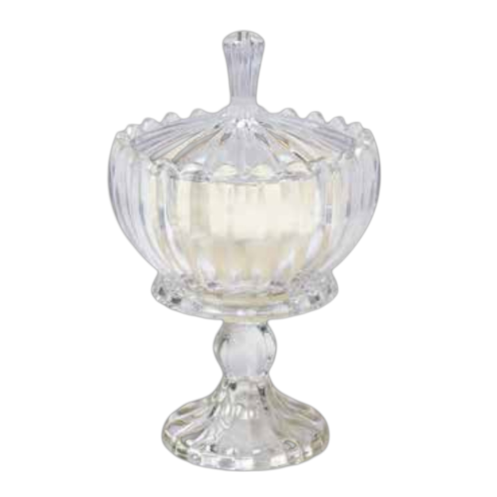 Alzata in Cristallo con Candela Profumata