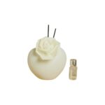 Profumatore forma cuore con fiore bianco - Bomboniere Claraluna