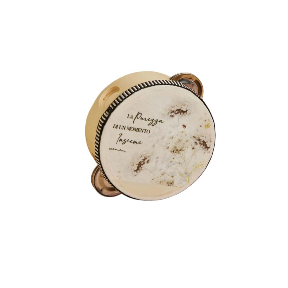 Tamburello decorato verde - Bomboniere Claraluna