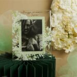 Portafoto floreale verde - Bomboniere Claraluna