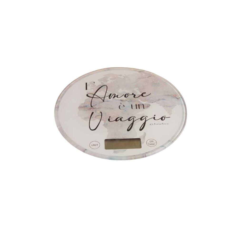 bilancia in vetro tema viaggio