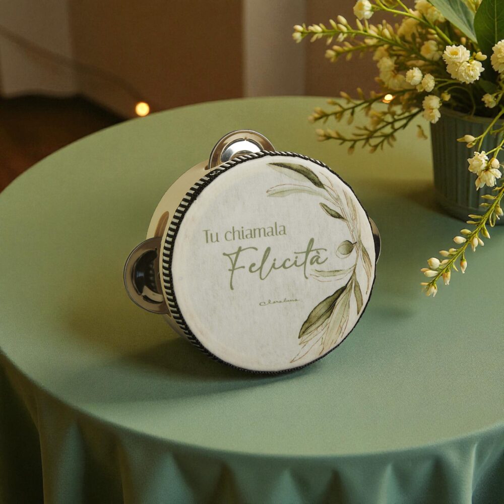 Tamburello foglie d'ulivo - Bomboniere Claraluna