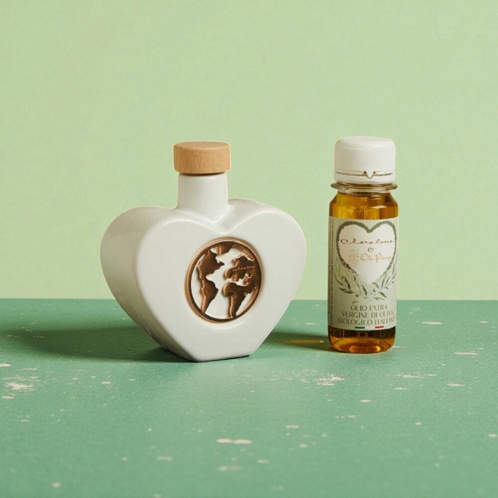 Oliera mondo con olio - Bomboniere Claraluna