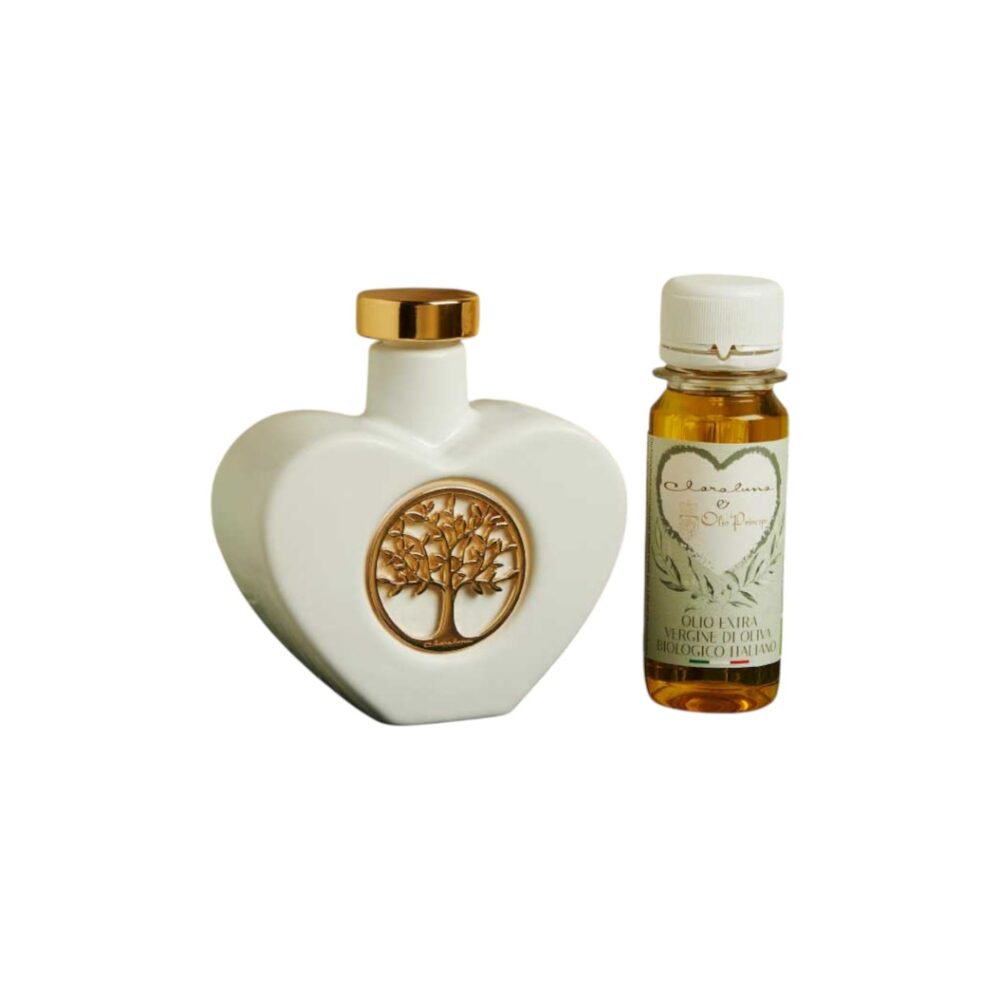 Oliera ulivo oro con olio - Bomboniere Claraluna