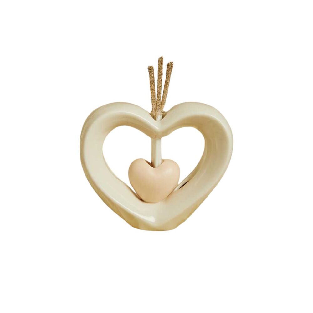 Diffusore ambienti forma cuore rosa - Bomboniere Claraluna