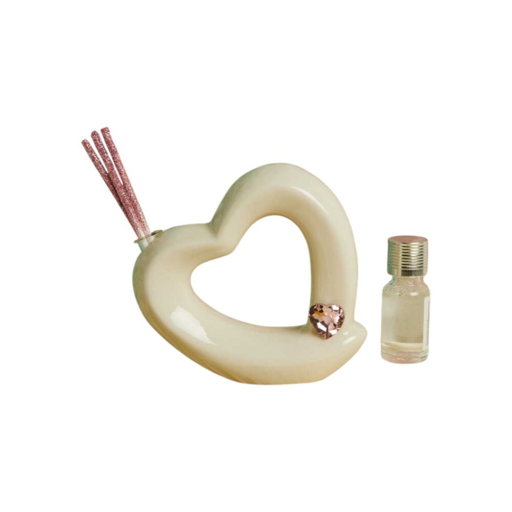 Diffusore cuore strass rosa - Bomboniere Claraluna