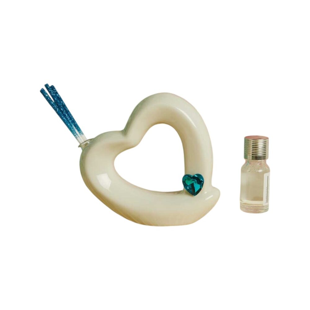 Diffusore cuore strass blu - Bomboniere Claraluna