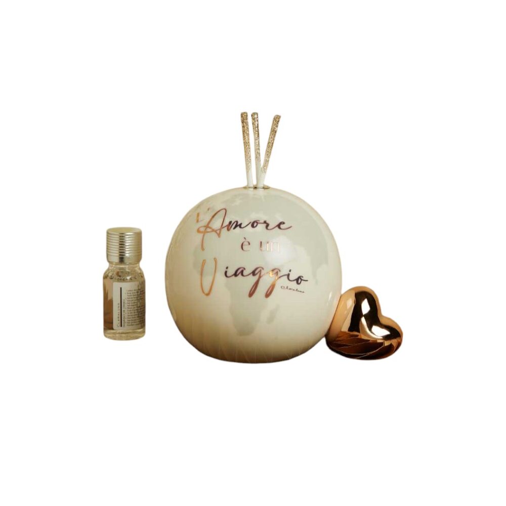 Diffusore sfera cuore rosa grande - Bomboniere Claraluna