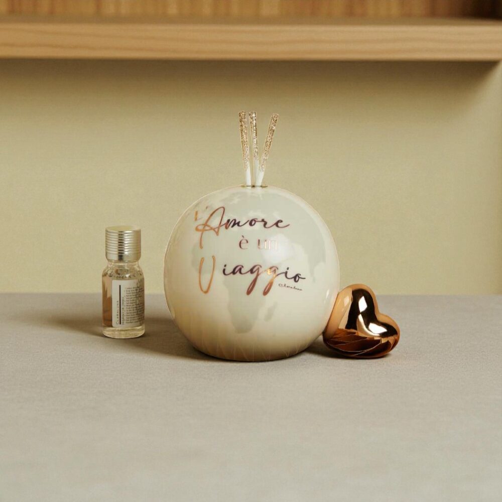 Diffusore sfera cuore rosa grande - Bomboniere Claraluna