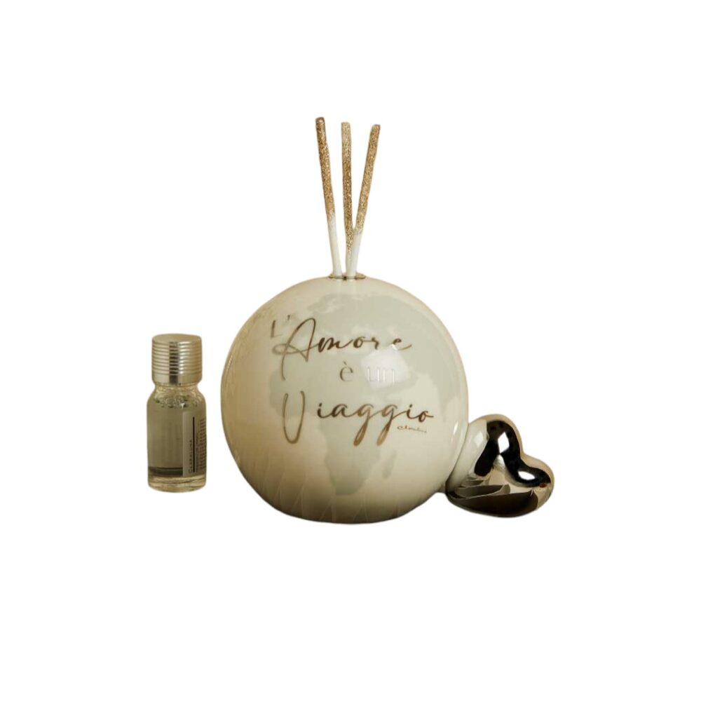 Diffusore sfera cuore silver grande - Bomboniere Claraluna