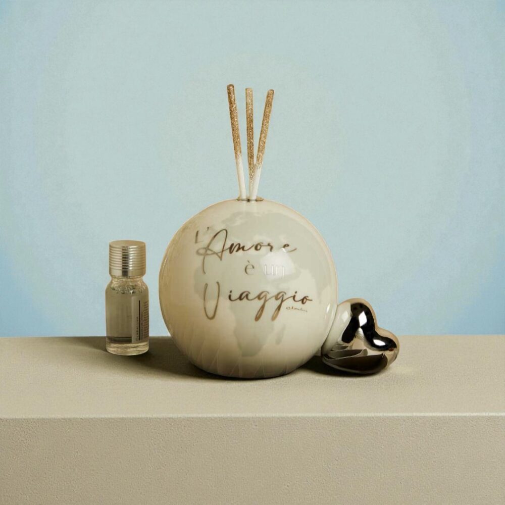 Diffusore sfera cuore silver grande - Bomboniere Claraluna