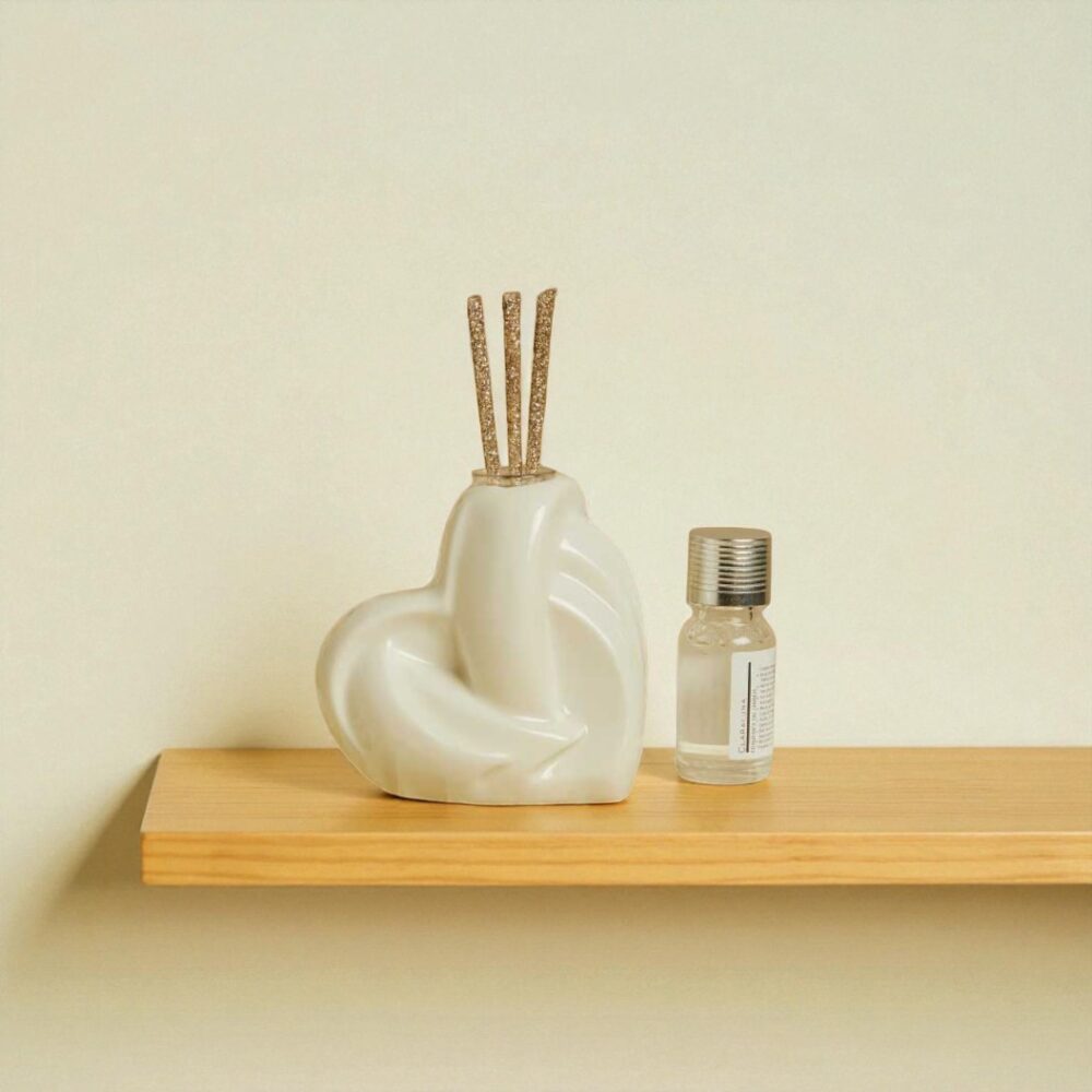 Diffusore design cuore bianco - Bomboniere Claraluna