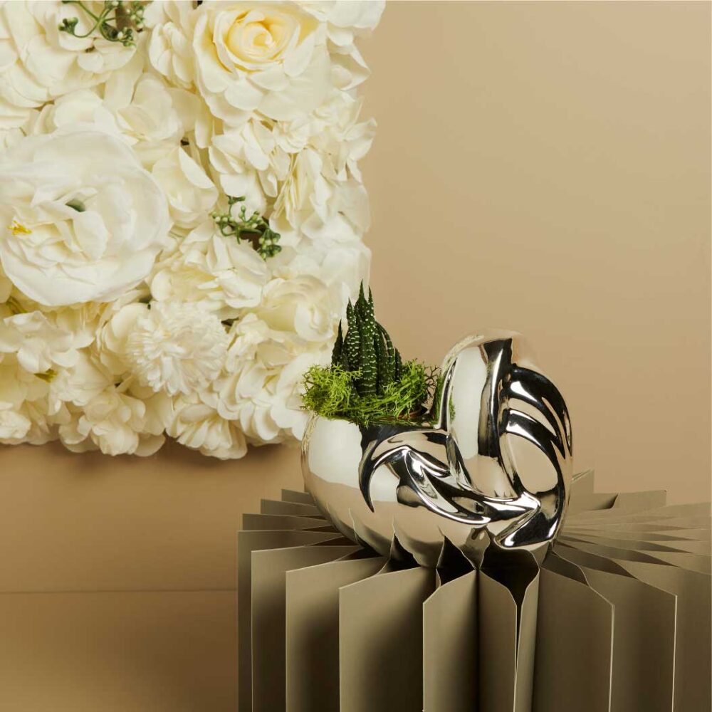 Vaso cuore design silver - Bomboniere Claraluna