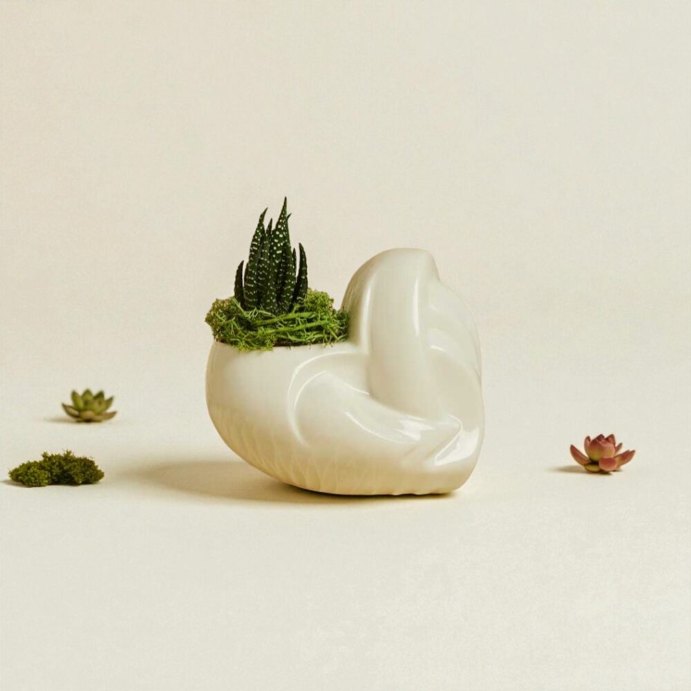 Vaso cuore design bianco - Bomboniere Claraluna