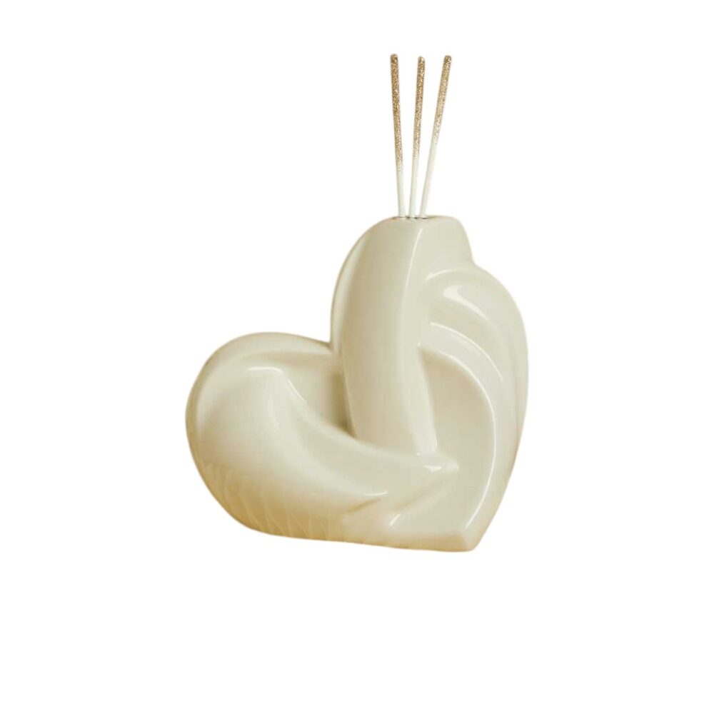 Diffusore design cuore silver bianco - Bomboniere Claraluna