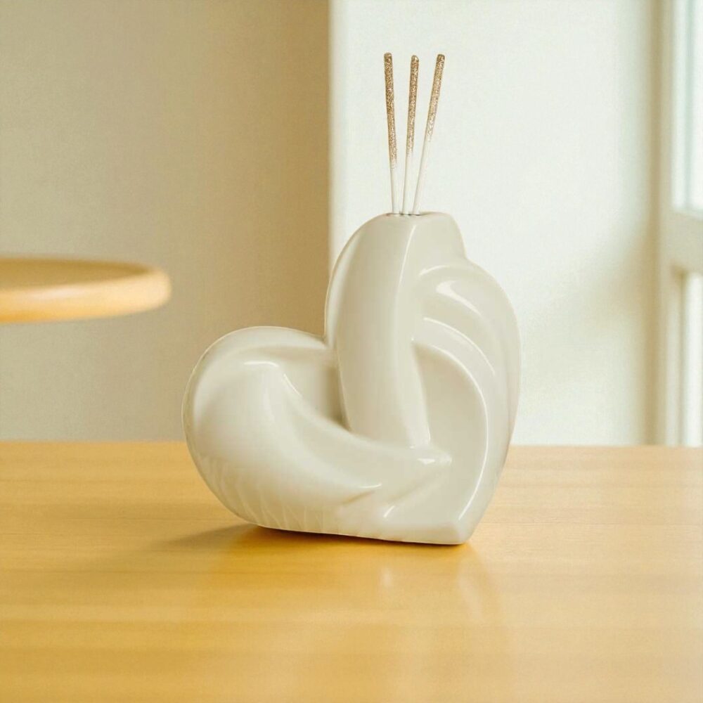Diffusore design cuore silver bianco - Bomboniere Claraluna