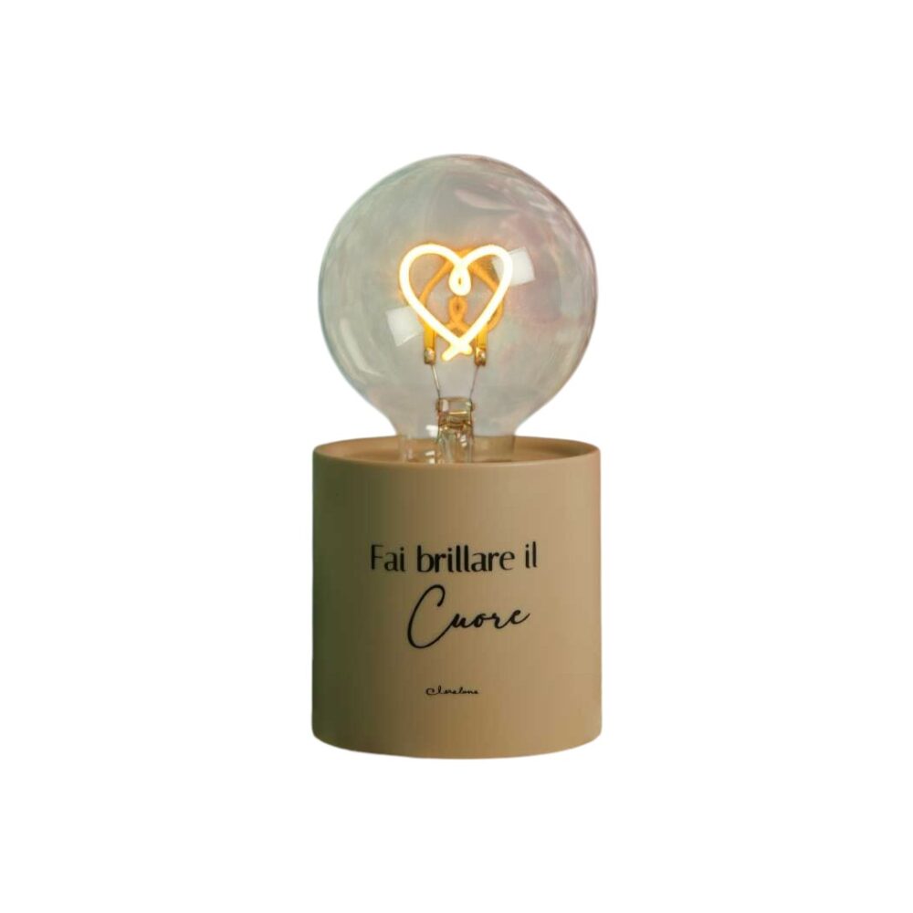 Lampada lampadina tortora - Bomboniere Claraluna