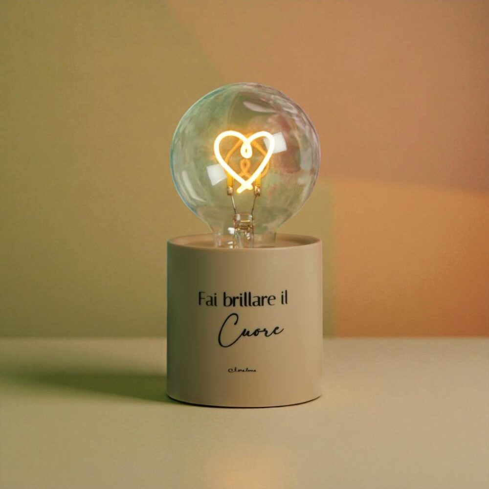 Lampada lampadina tortora - Bomboniere Claraluna