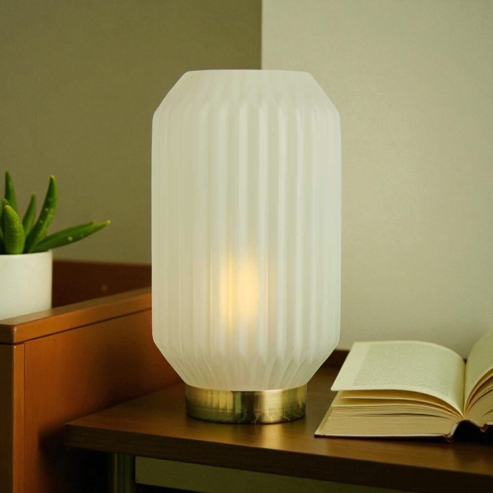 Lampada plissettata grande - Bomboniere Claraluna