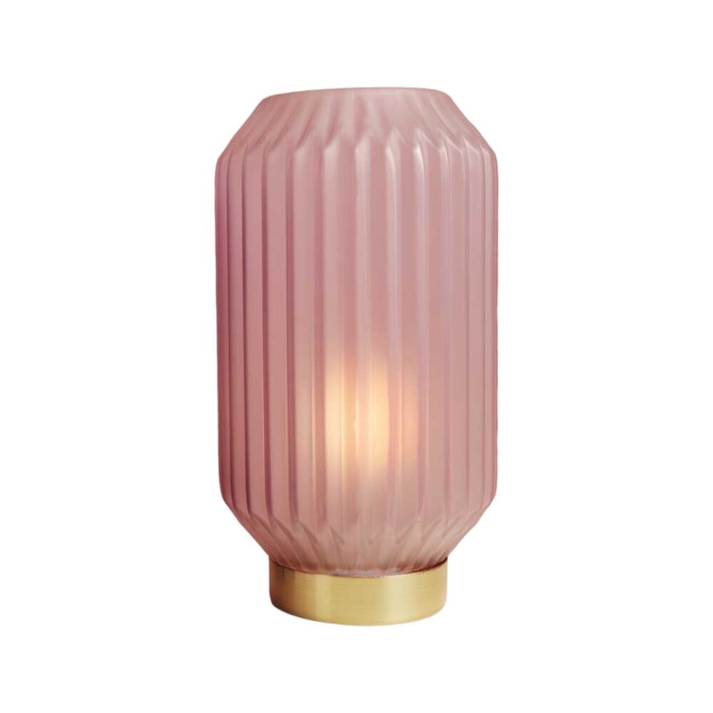 Lampada plissettata rosa grande - Bomboniere Claraluna